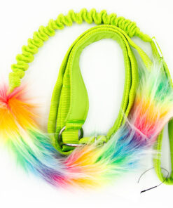 Leine mit Kunstfell | Grün