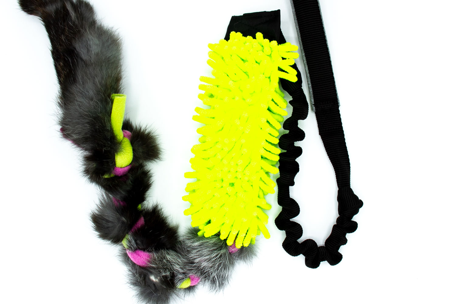 Bungee-Mop mit Kaninchenfell