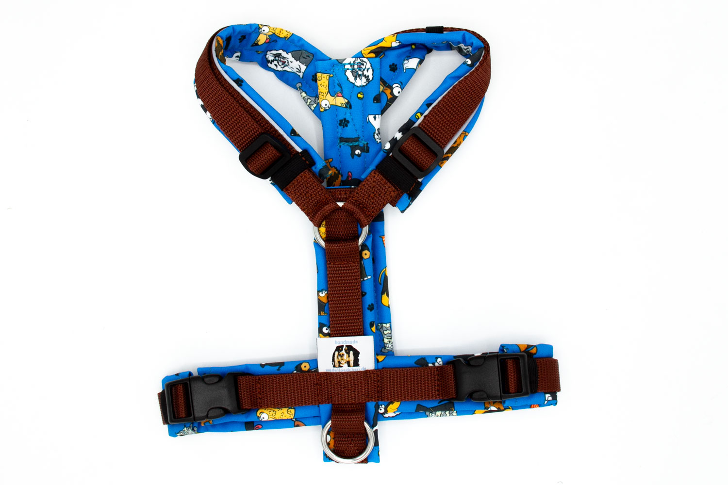Hundegeschirr Blau|Braun