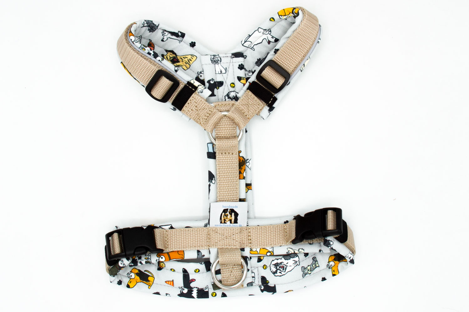 Hundegeschirr Grau|Beige