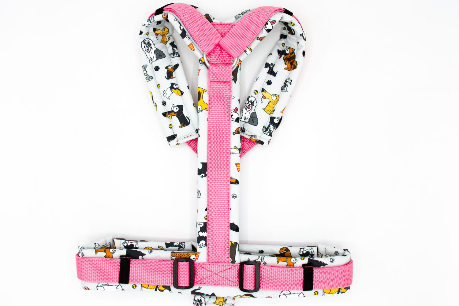 Hundegeschirr Grau|Rosa