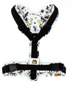 Hundegeschirr Grau|Schwarz