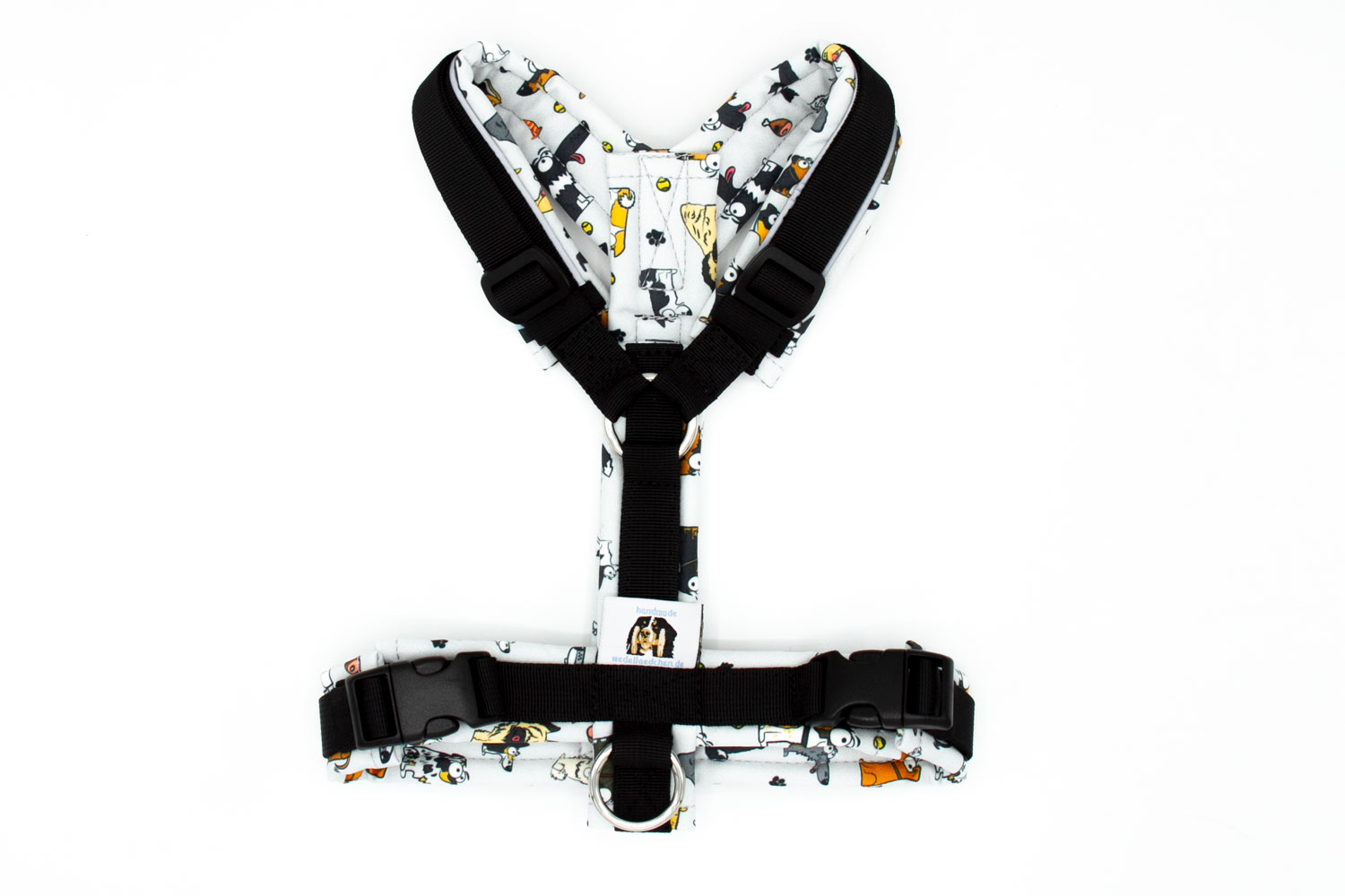 Hundegeschirr Grau|Schwarz