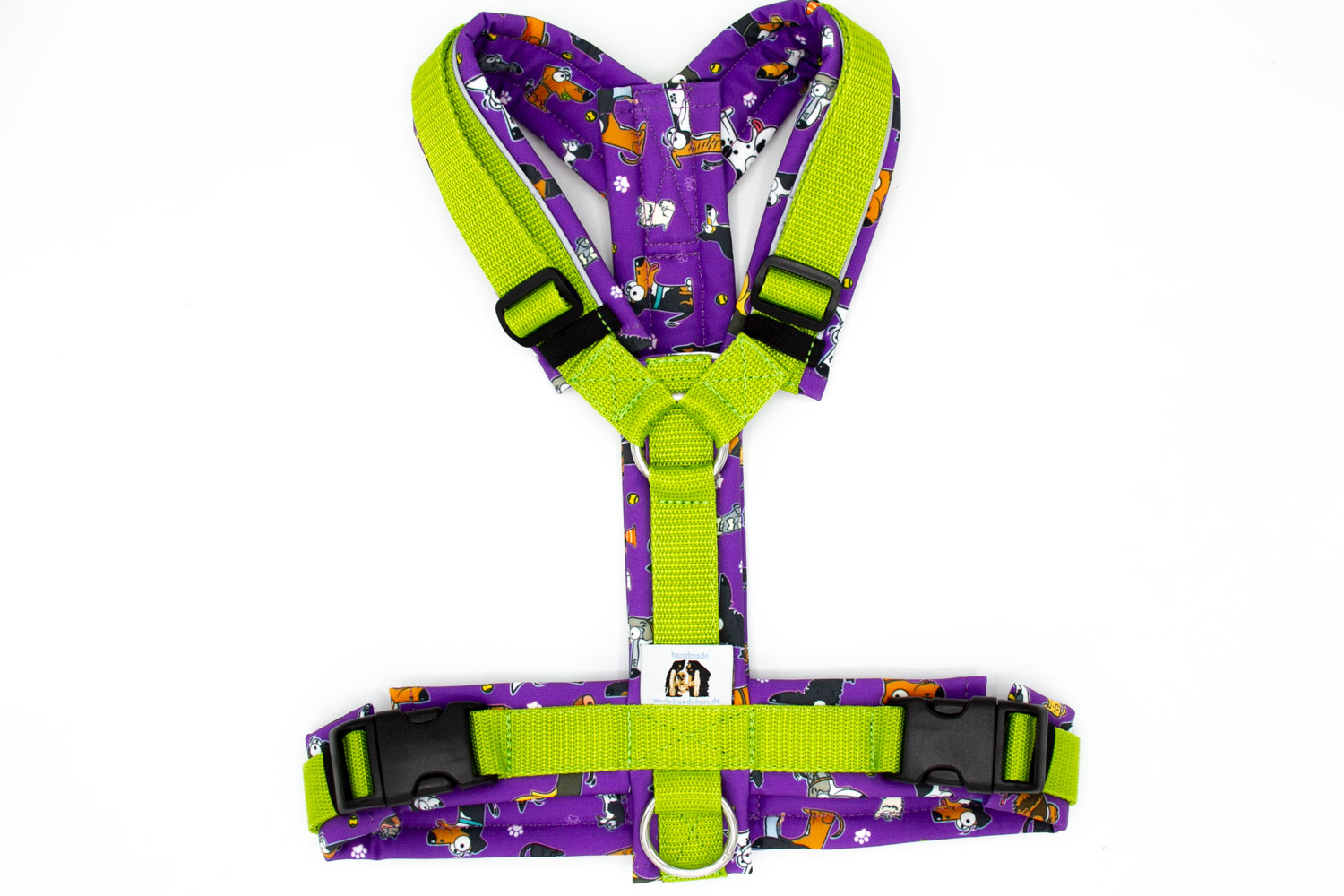 Hundegeschirr Lila|Lime