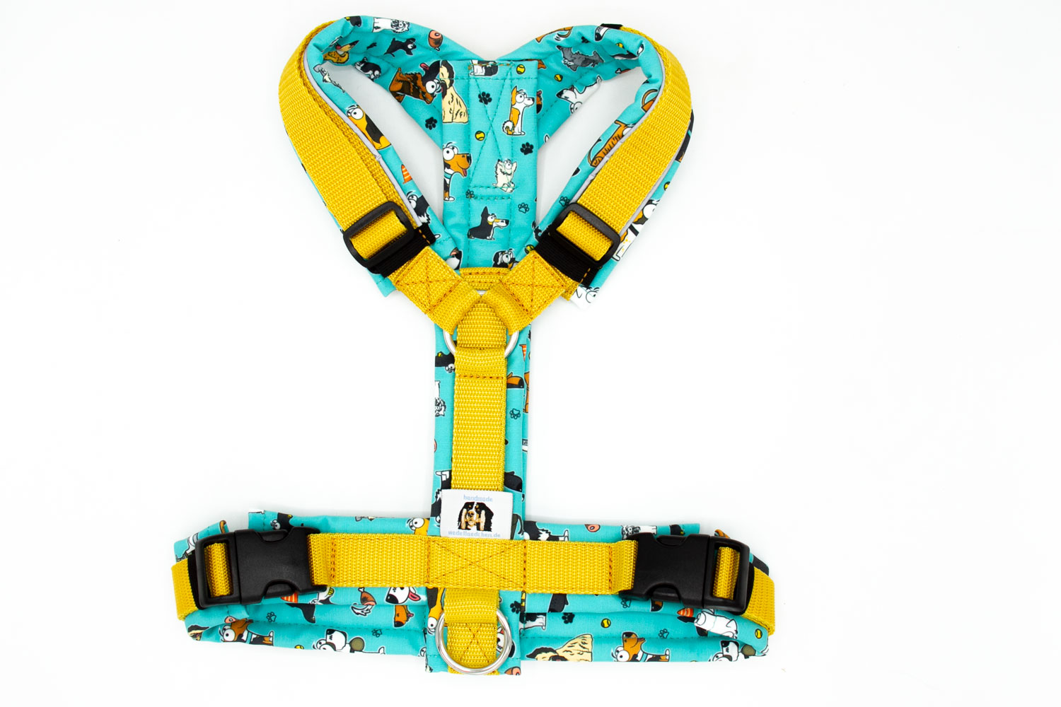 Hundegeschirr Mint|Gelb