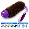 Sheepskin Tug mit Crackle Ball aus echtem Schaffell mit Bungee-Handschlaufe