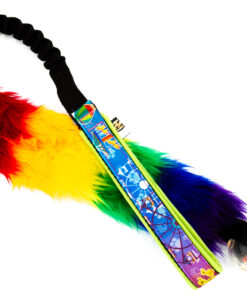 Faux fur bungee mit kleinem Ball