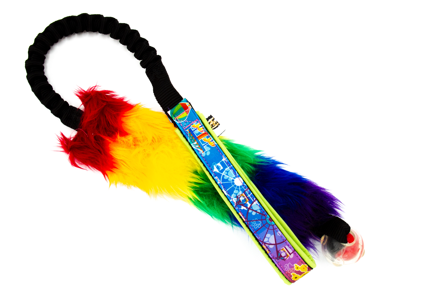 Faux fur bungee mit kleinem Ball